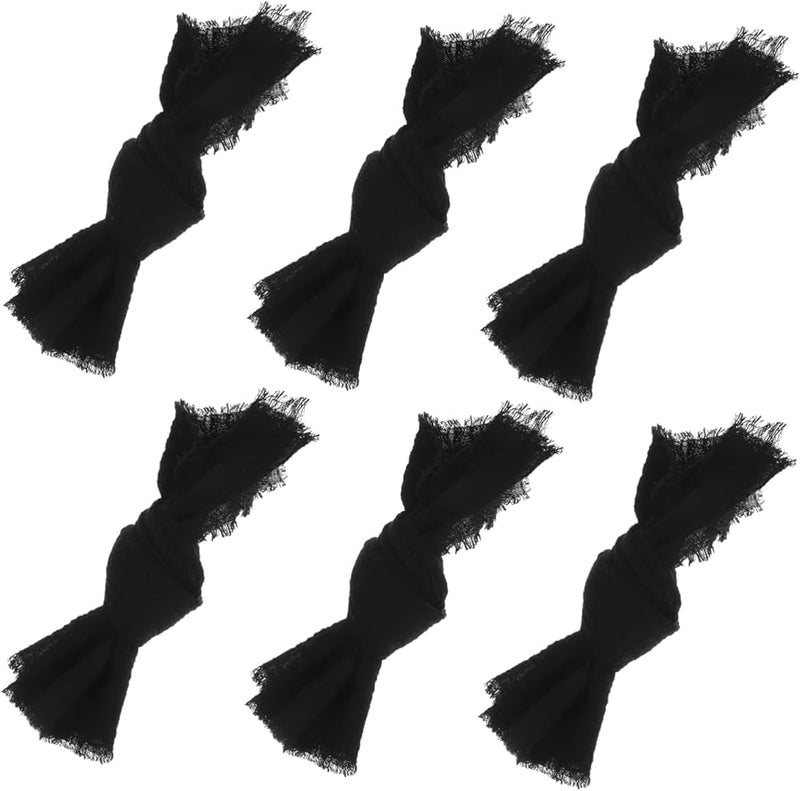 6 عبوات مناديل قطنية للعشاء طقم مفرش طاولة قابل للغسيل للحفلات - Image 1